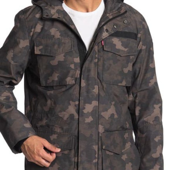 Levis Hooded Camouflage Parka Jacket 